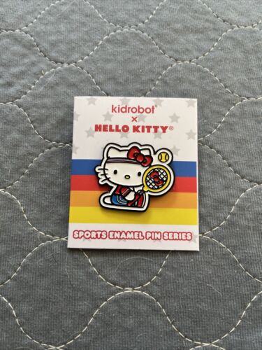 NEW Hello Kitty Sanrio Kidrobot Sports Tennis Pin - Picture 1 of 2