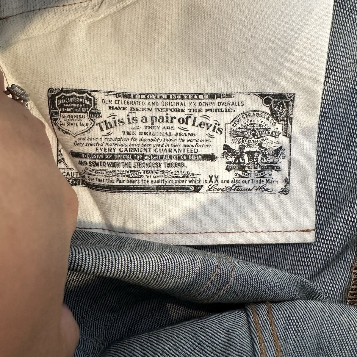 Vintage 90s 501 XX Levis Shrink To Fit Deadstock Raw Jeans 40x34