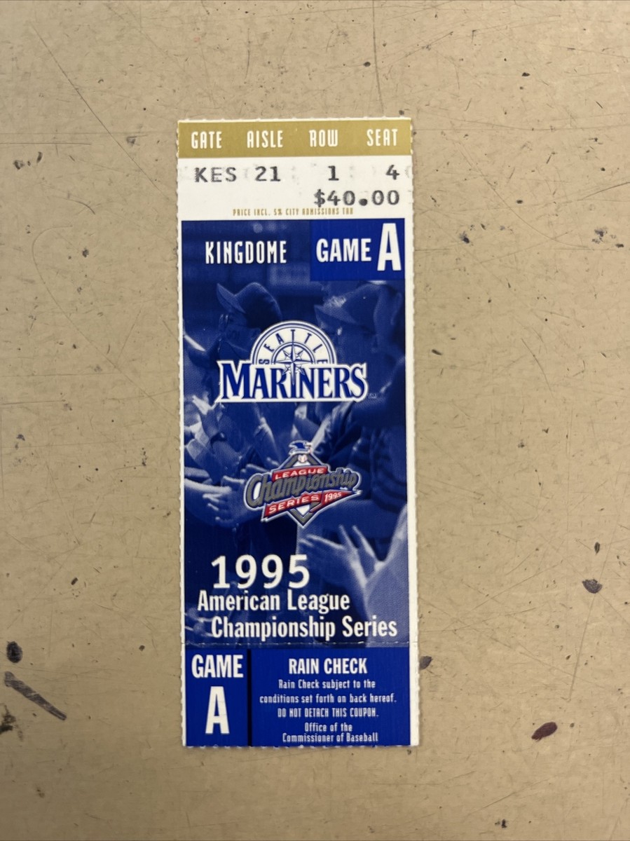 1995 ALCS Game 1 Ticket Stub Seattle Mariners Cleveland Indians