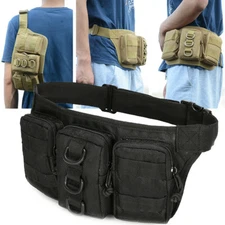 Men Backpack Tactical Sling Bag Chest Shoulder Fanny Pack Cross Body Molle Pouch