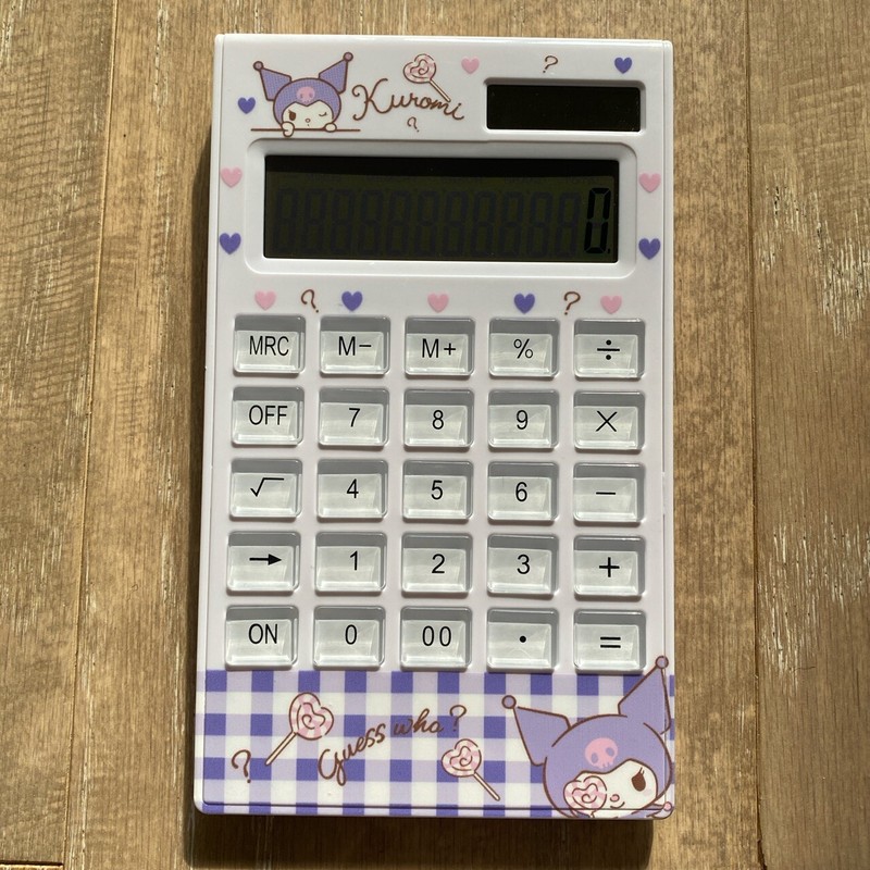 Sanrio Kuromi solar powered/battery calculator NEW