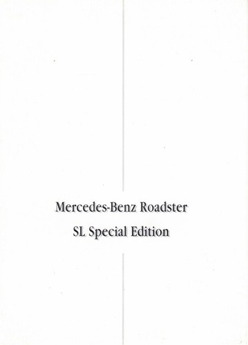 Catalogue Brochure Mercedes SL Special Edition R129 1995 Suisse ...