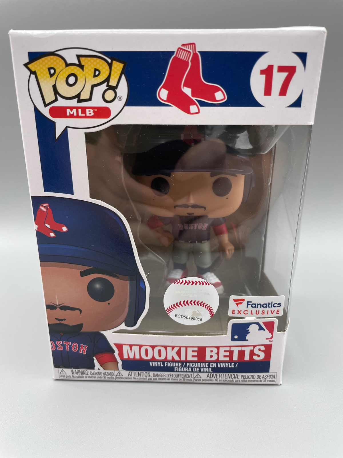 Funko Pop! Sports Mlb Mookie Betts #17 Vinyl Figure Damaged Box See Pics