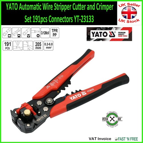 YATO Automatic Wire Stripper Cutter and Crimper SET 191 PCS Connectors YT-23133 - Picture 3 of 4