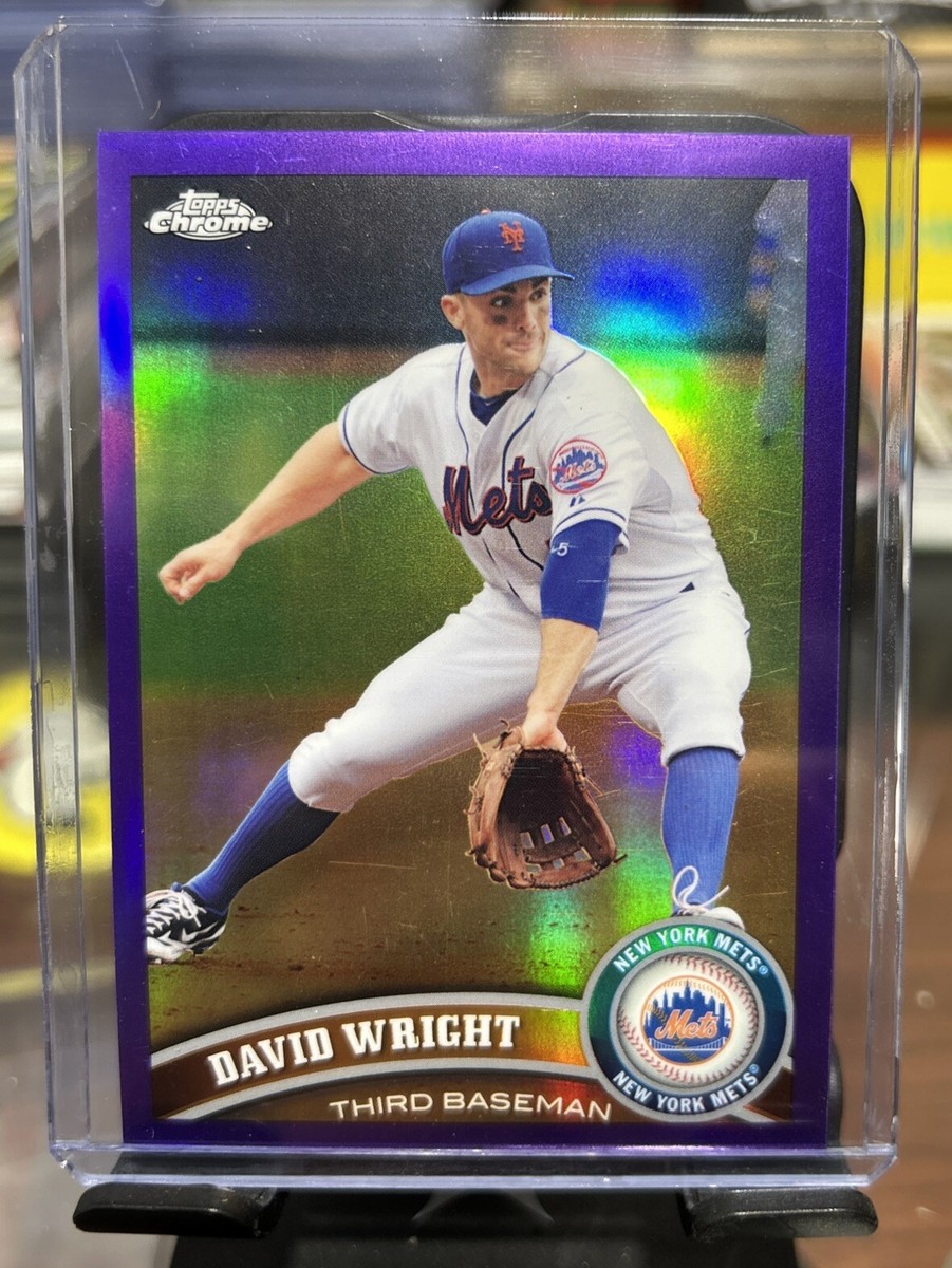 2011 Topps Chrome - DAVID WRIGHT - Purple Refractor - NEW YORK