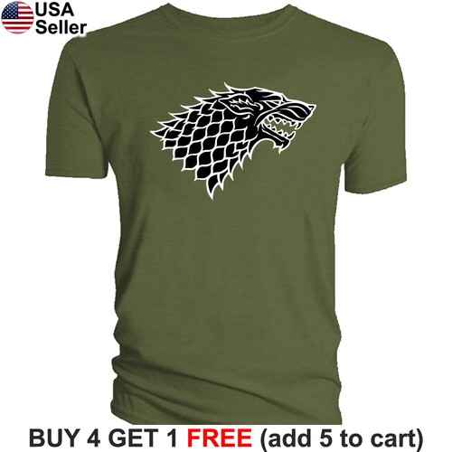 Game of Thrones Stark T-Shirt House Dire Wolf Winter is Coming Direwolf Men GoT - Picture 29 of 34