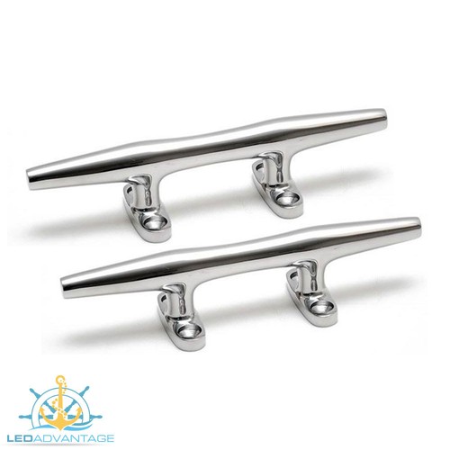 2 X 10" 250MM 316 ELEGANTES ACERO INOXIDABLE MODERNOS TACOS DE BARRA DELGADA - CUBIERTA/BARCO/YATE - Imagen 2 de 3