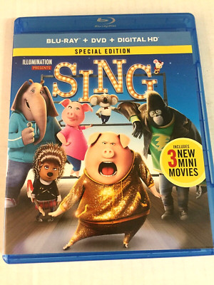 Sing Special Edition Blu-Ray Only Ships Free Same Day With Tracking