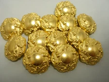 New lots Italian Fancy Gold metal buttons sizes 13/16, 11/16, 5/8  #G19