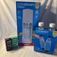 Soda Stream TERRA Sparkling Water Maker Cordless Eco Friendly Dishwasher Safe