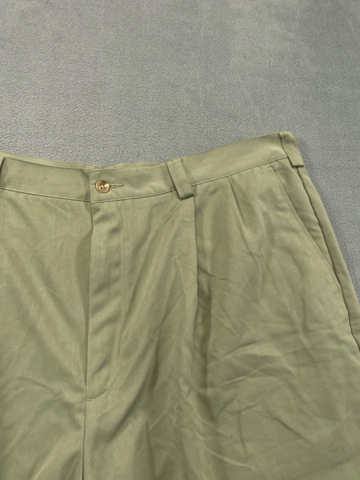 Shorts Brandini Masculino 42 Chino Longo Verde Cáqui 100 Poliéster - Imagem 4 de 4