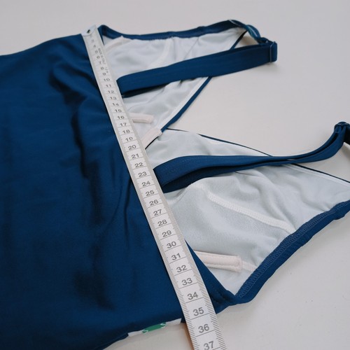 Speedo Swimwear Women Top Green Blue Tank Swimsuit Underwire Size 12 - Picture 12 of 14