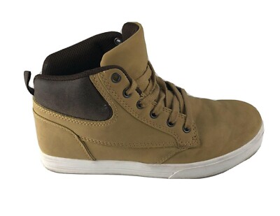 EUC Target Brand Boys High Top Faux Leather Shoes Size 4