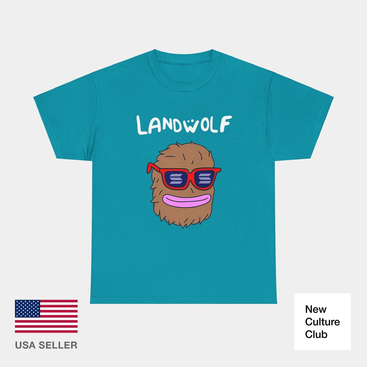 Landwolf Crypto Solana Boys Club Pepe Moon Ethereum T Shirt Tee Meme Wolf |  eBay