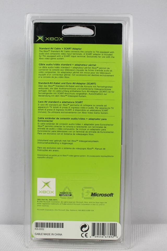 Official OEM Microsoft AV/Audio Video Cable for Original XBOX Plus Scart NEW - Image 4 of 4