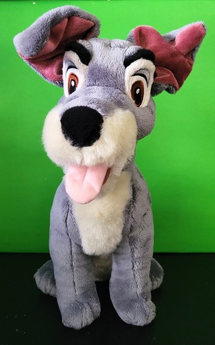 Disney Store Lady and The Tramp 13” Tramp Plush Dog Stuffed Animal Gray - Picture 2 of 7
