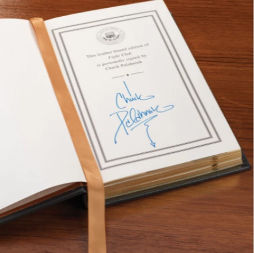 Fight Club SIGNED by Chuck Palahniuk (SEALED Easton Press) - Image 3 of 4