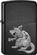 Zippo Original Lighter Regular / Gray Emblem Zombie Rat / Gift Box
