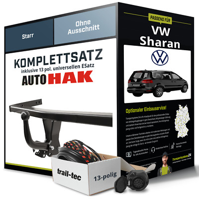 Für VW Sharan Typ 7N Anhängerkupplung starr +eSatz 13pol uni 06.2012-11.2022 AHK