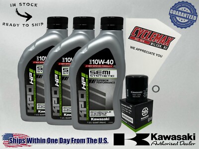 Cyclemax Semi-Synthetic KPO Oil Change Kit fits 2017-2025 Kawasaki Z650