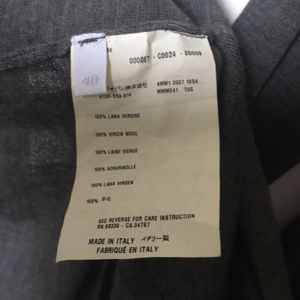 Mini vestido camisero gris 100 % lana manga larga Miu Miu para mujer Foto 3 de 4