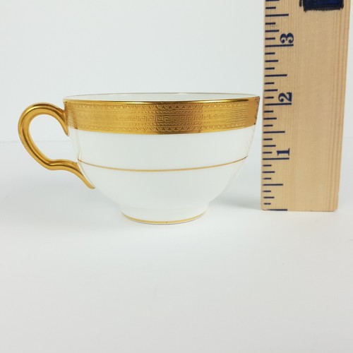 Vtg Mintons Gold Encrusted Rim Tea Cup Saucer Set Pattern H1935 Replacement - Picture 14 of 18
