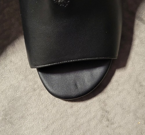 Scarpe a pompa ALFANI CEAL in pelle nera punta aperta tacco quadrato cinturino, taglia 9,5, nuove senza etichette - Foto 4 di 10
