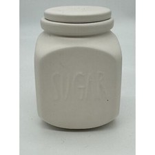 Rae Dunn  SUGAR  Embossed Matte Ivory Artisan Farmhouse 2023 EUC