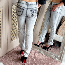 Versace Jeans Couture Grey Denim Jeans Trousers Stretchy Jeggings Pants UK 8 S