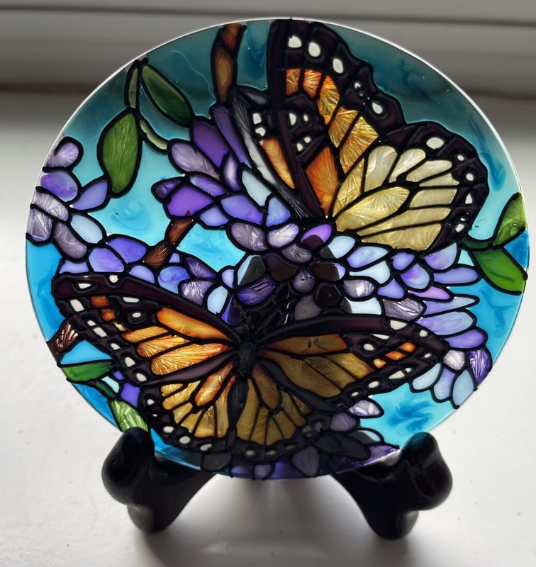 Butterfly Stained Glass Suncatcher Small