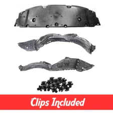 Fender Liner & Lower Engine Under Cover Set w/ Clips For 2016-2018 Toyota Prius