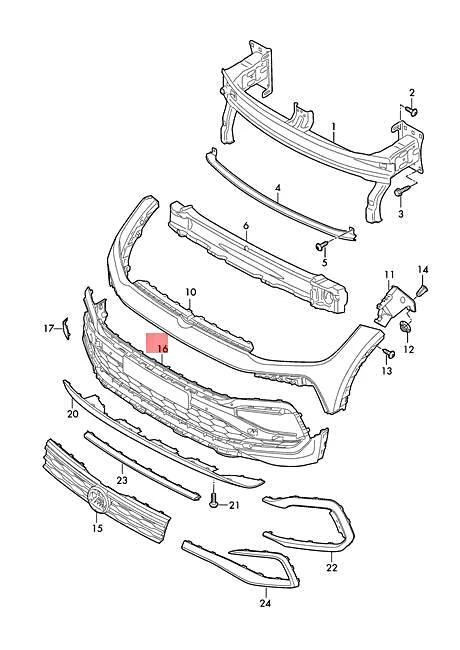 Genuine VW Taigun CW1 Spoiler Front 6JR8059039B9 | eBay