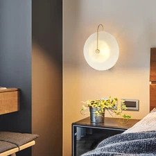 Modern Wall Light Fixture - Elegant Glass Sconce for Bedroom & Hallway