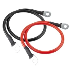 Cartman 2 AWG 12 Inch Battery Inverter Cables Set 3/8" Lugs Terminals