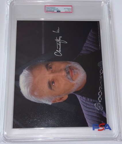 Christopher Lee "Count Dooku" Star Wars Signed Photo Auto 8x10 Autographed PSA - Picture 3 of 7