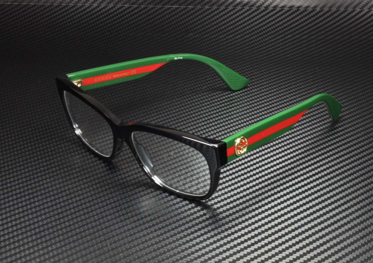 GUCCI GG0278O 011 Rectangular Square Black Demo Lens 55 mm Women