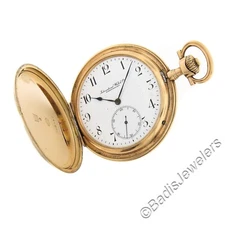 International Watch Co. 14k Gold Large Swiss Concentric Hunter Case Pocket Watch
