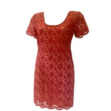 Sabrina Moda Designer Size 12 Dress Fuschia Lace & Mango Stretch Slip Was $275.