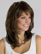 Medium Wavy Layered Cut Synthetic Hair Capless Wigs Women Natural Daily Wigs