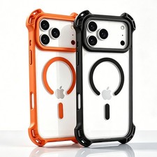 Corner Shockproof Magnetic Clear Case for iPhone 17 16 15 14 13 12 Pro Max Plus