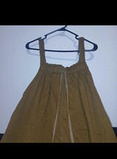 Fashion Nova Women's Olive Sleeveless Square Neck Maxi Dress Pockets Size S