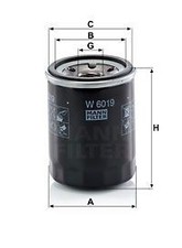 MANN-FILTER W6019 Ölfilter passend für SUBARU TOYOTA
