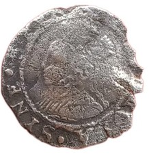 1558-1603 Queen Elizabeth I Hammered .925 Silver Penny #2