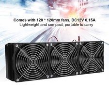 CPU Water Cooling G1/4 Thread Heat Row With Fan 18 Tubes