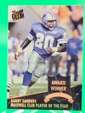 Barry Sanders 1992 Fleer Ultra Award Winner #8 Insert - Detroit Lions
