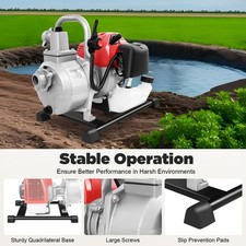 43CC 2 Stroke 1" Petrol Water Pump Portable Pond Garden Irrigation Transfer Pump