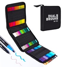 60 Colors Markers for Adult Coloring Books No Bleeding - Dual Tip Art Colorin...