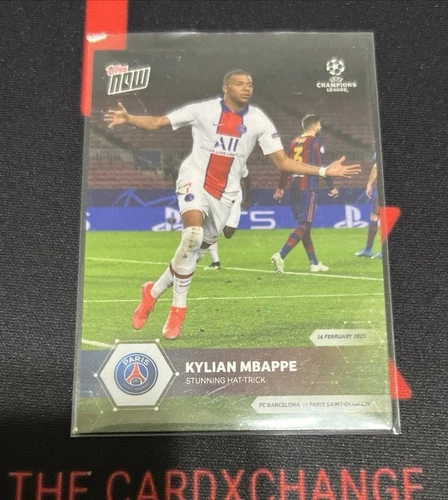 2020-21 Topps Now UEFA Champions League - #041 Kylian Mbappe Hat Trick