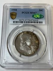 1956 PCGS MS67 CAC Franklin Half Dollar Toned