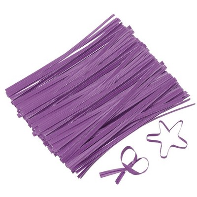 5'' Kraft Paper Twist Ties, Metallic Twist Tie, 1000 Pack, Purple